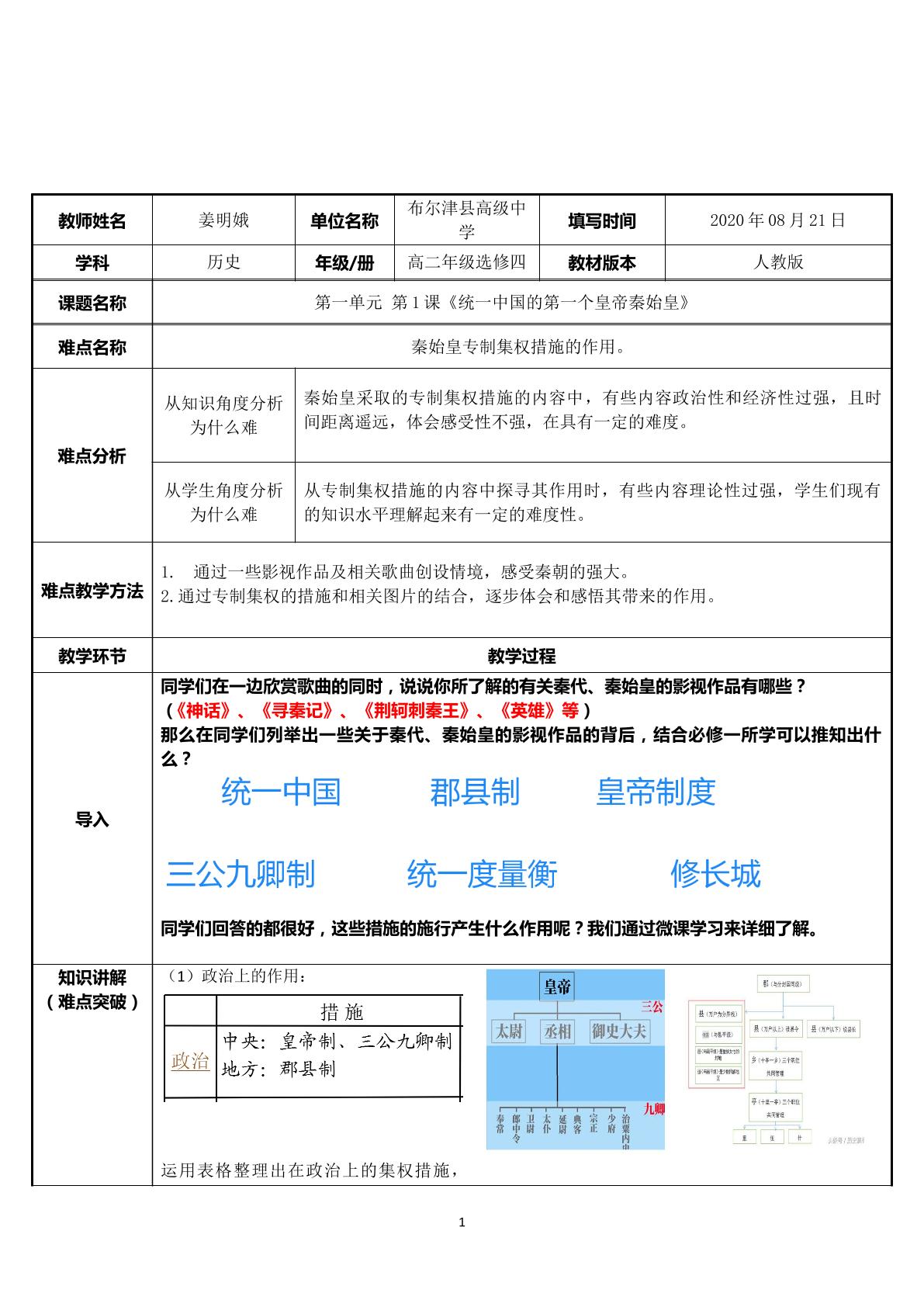 秦始皇专制集权措施的作用