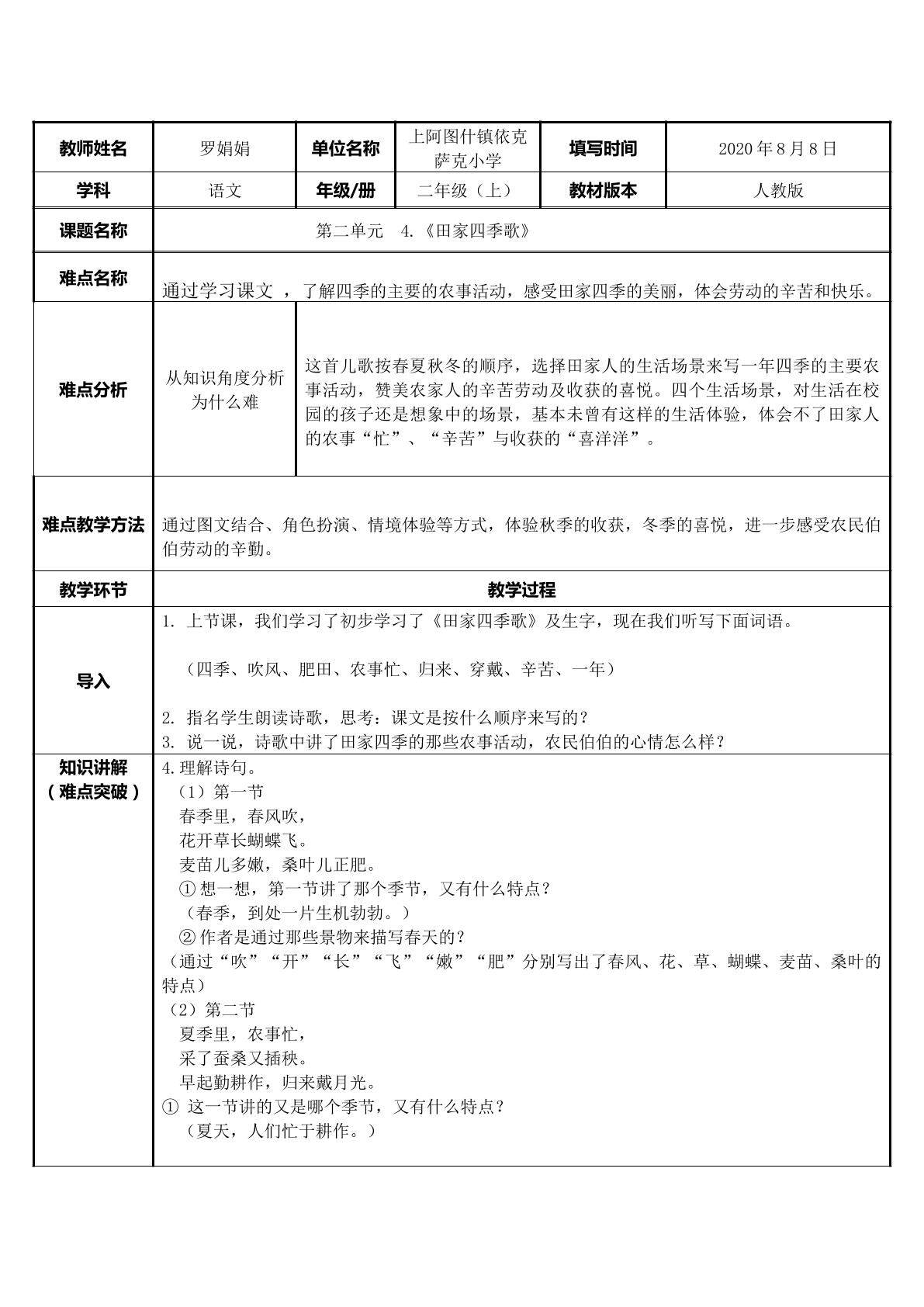 田家四季歌