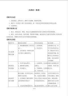 天净沙· 秋思_教案1