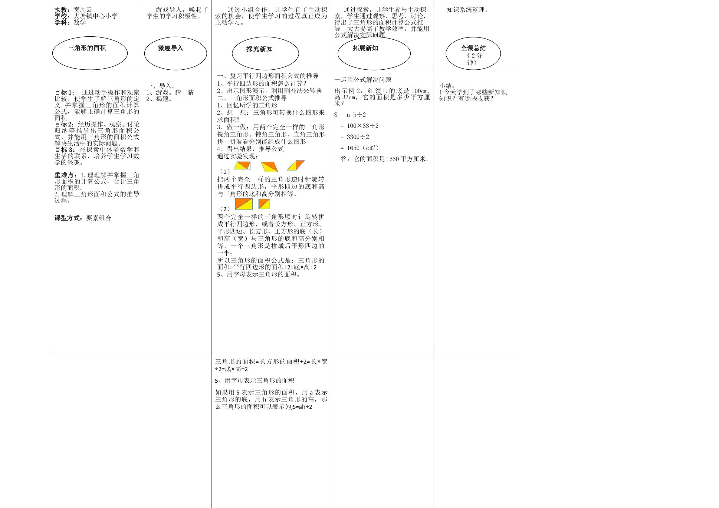 三角形的面积