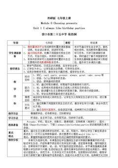 Unit 1 I always like birthday parties.