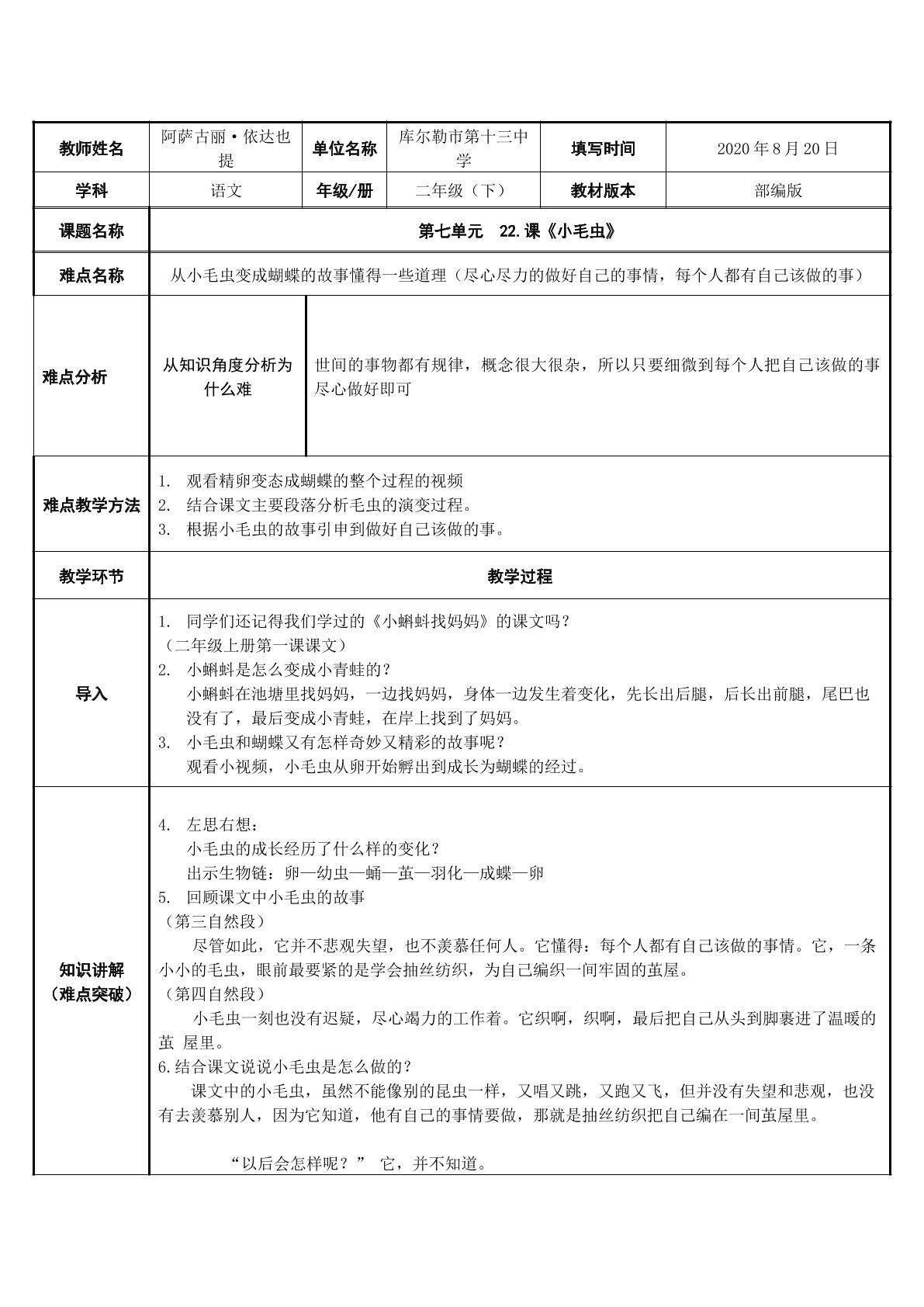 小毛虫
