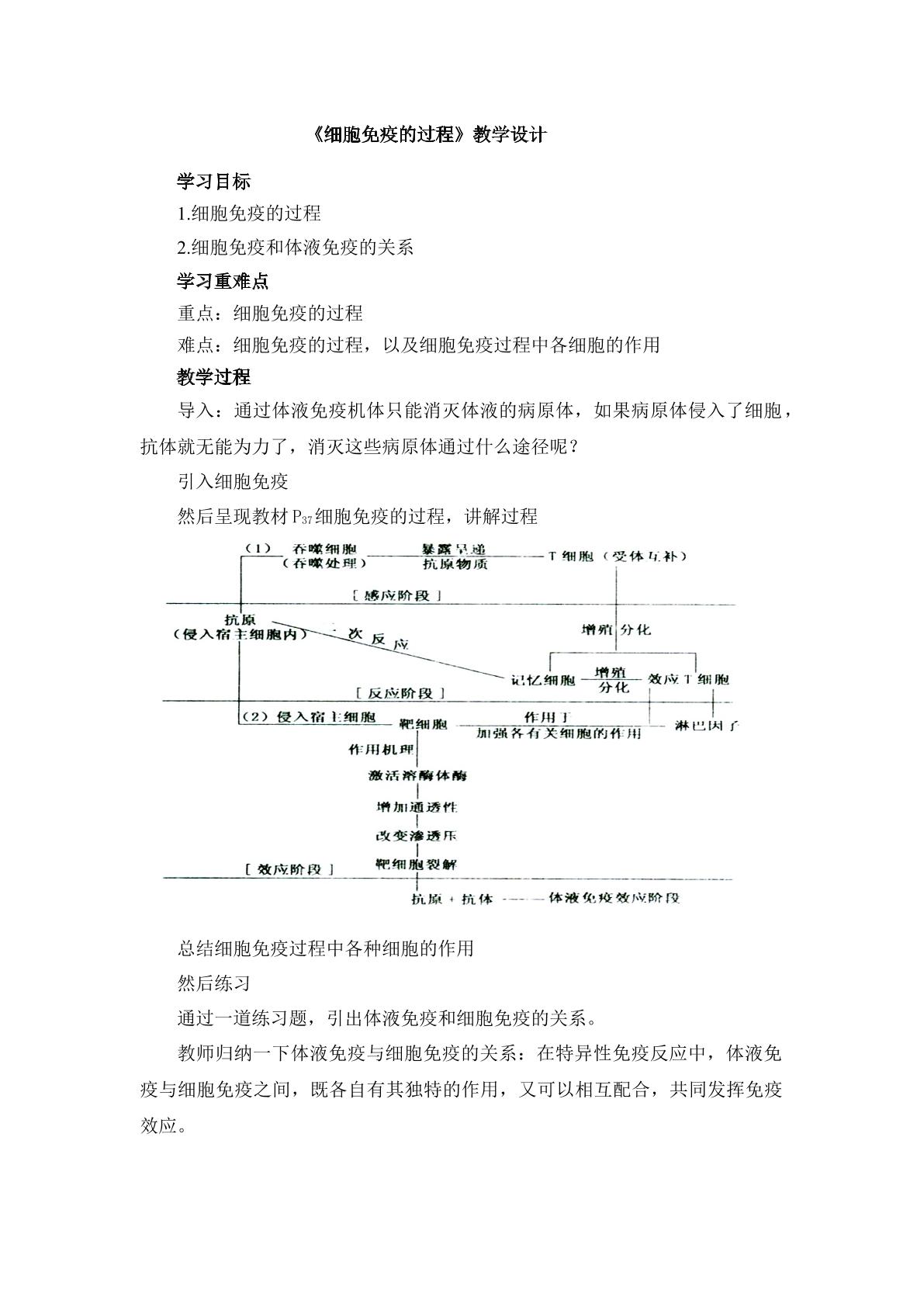 细胞免疫的过程