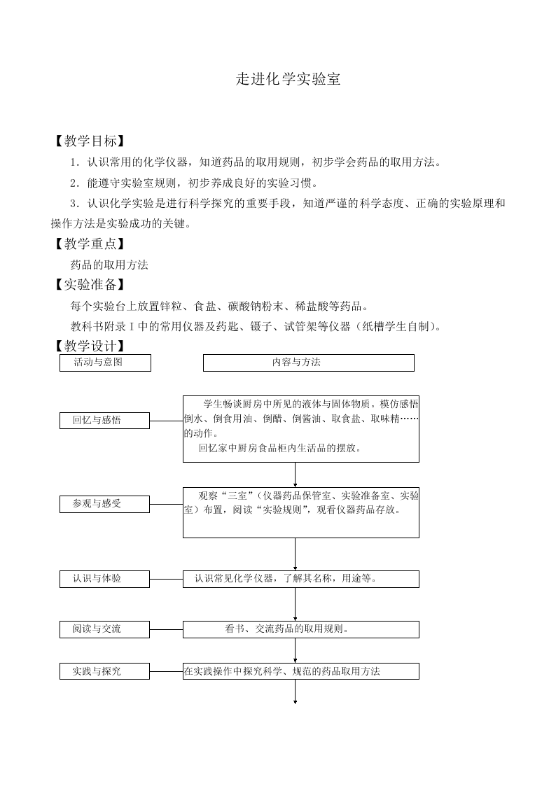 走进化学实验室_教案2