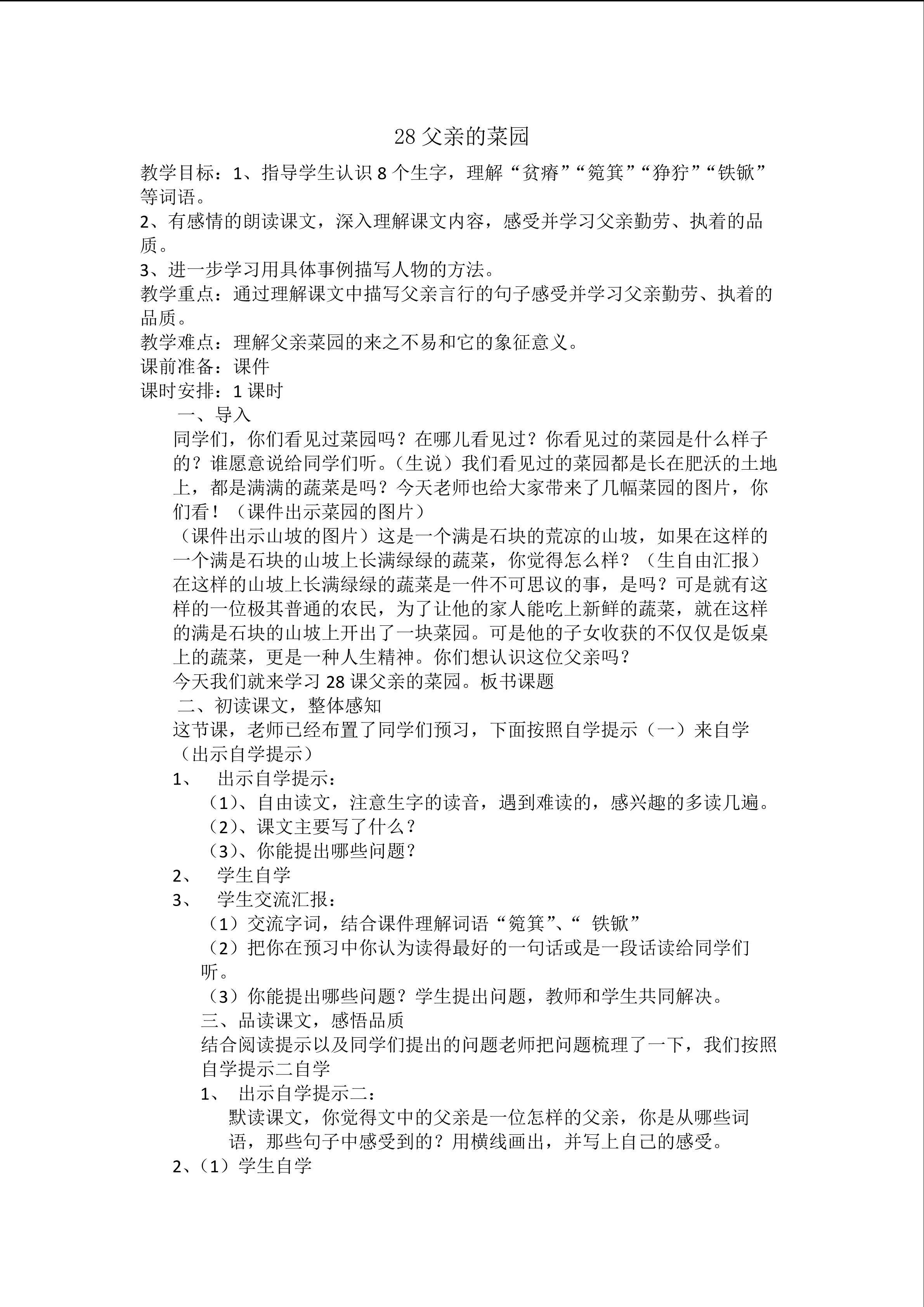父亲的菜园