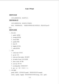 Unit 2 Wind_教案1