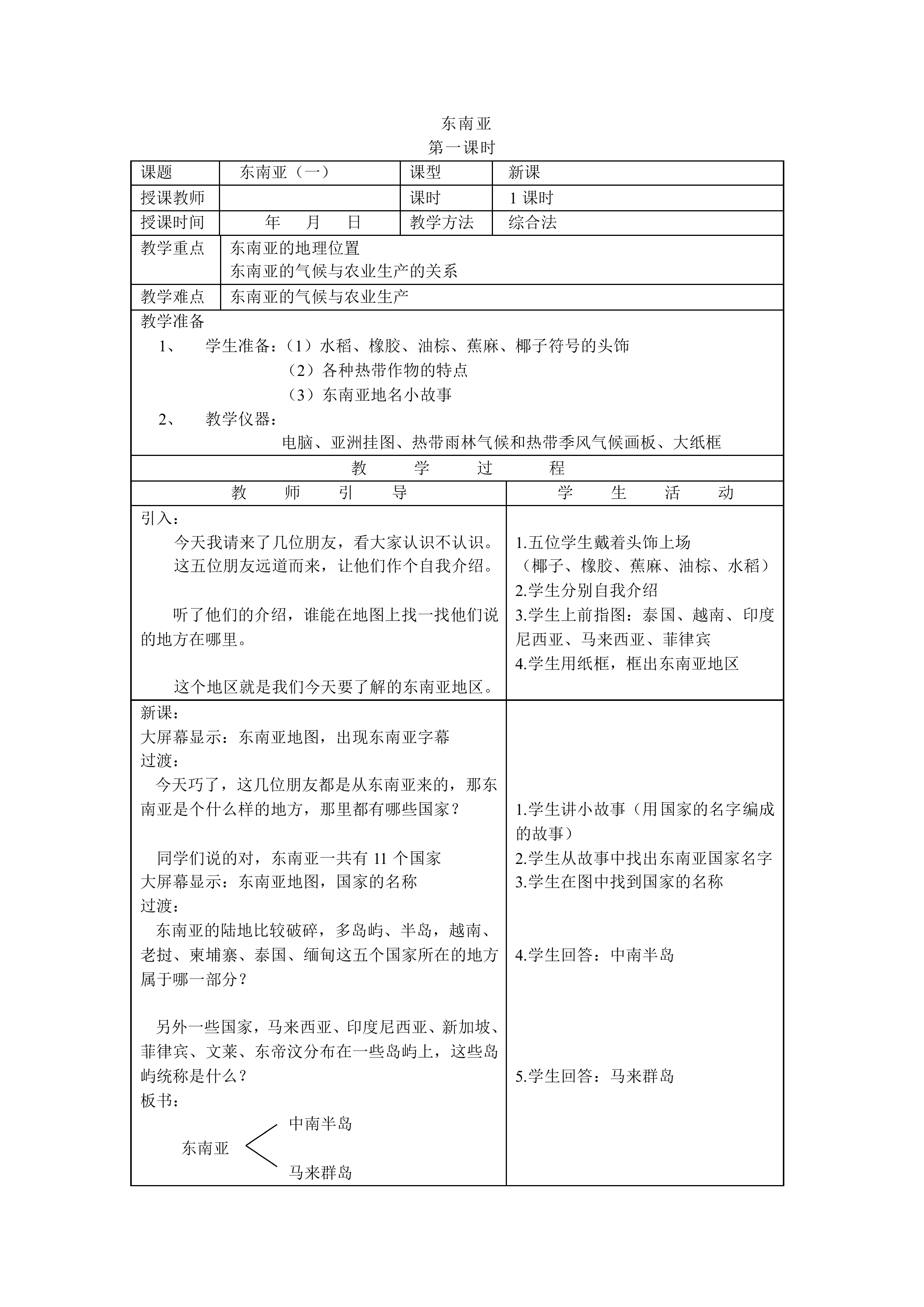 东南亚_教案1