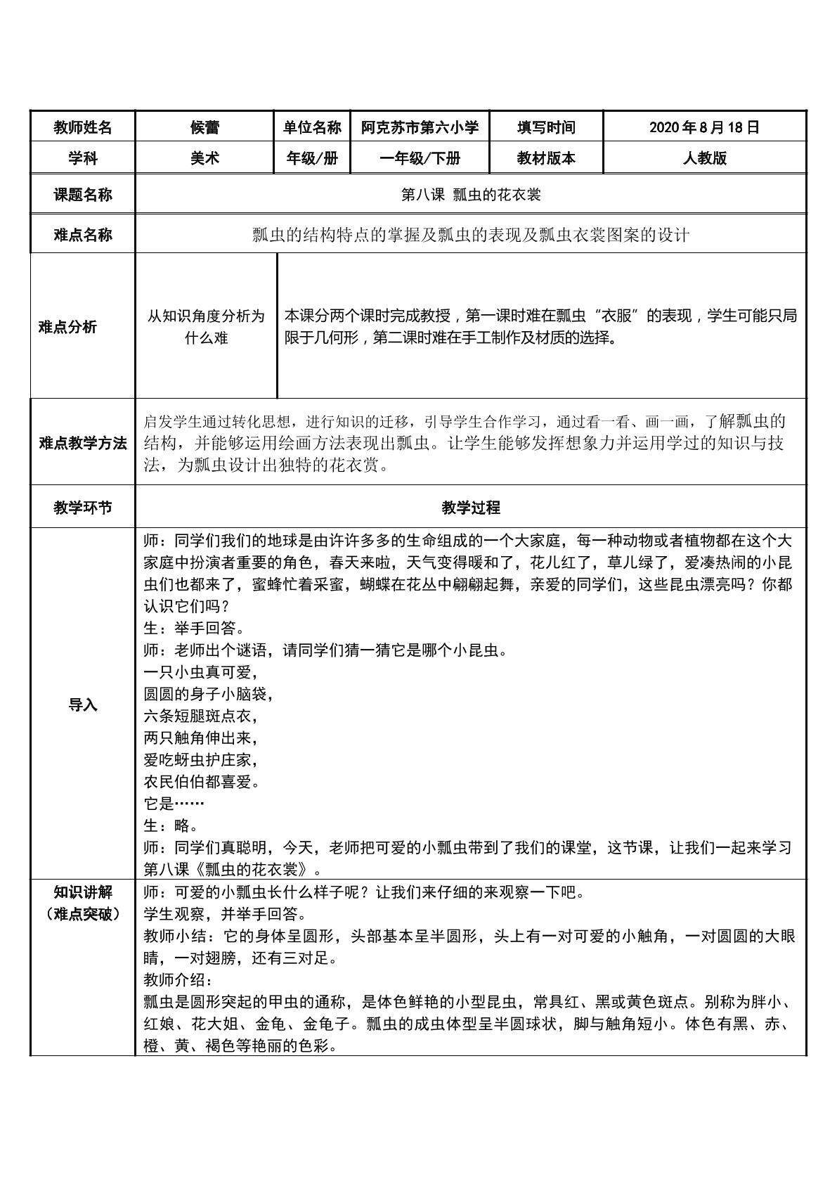 瓢虫的花衣裳