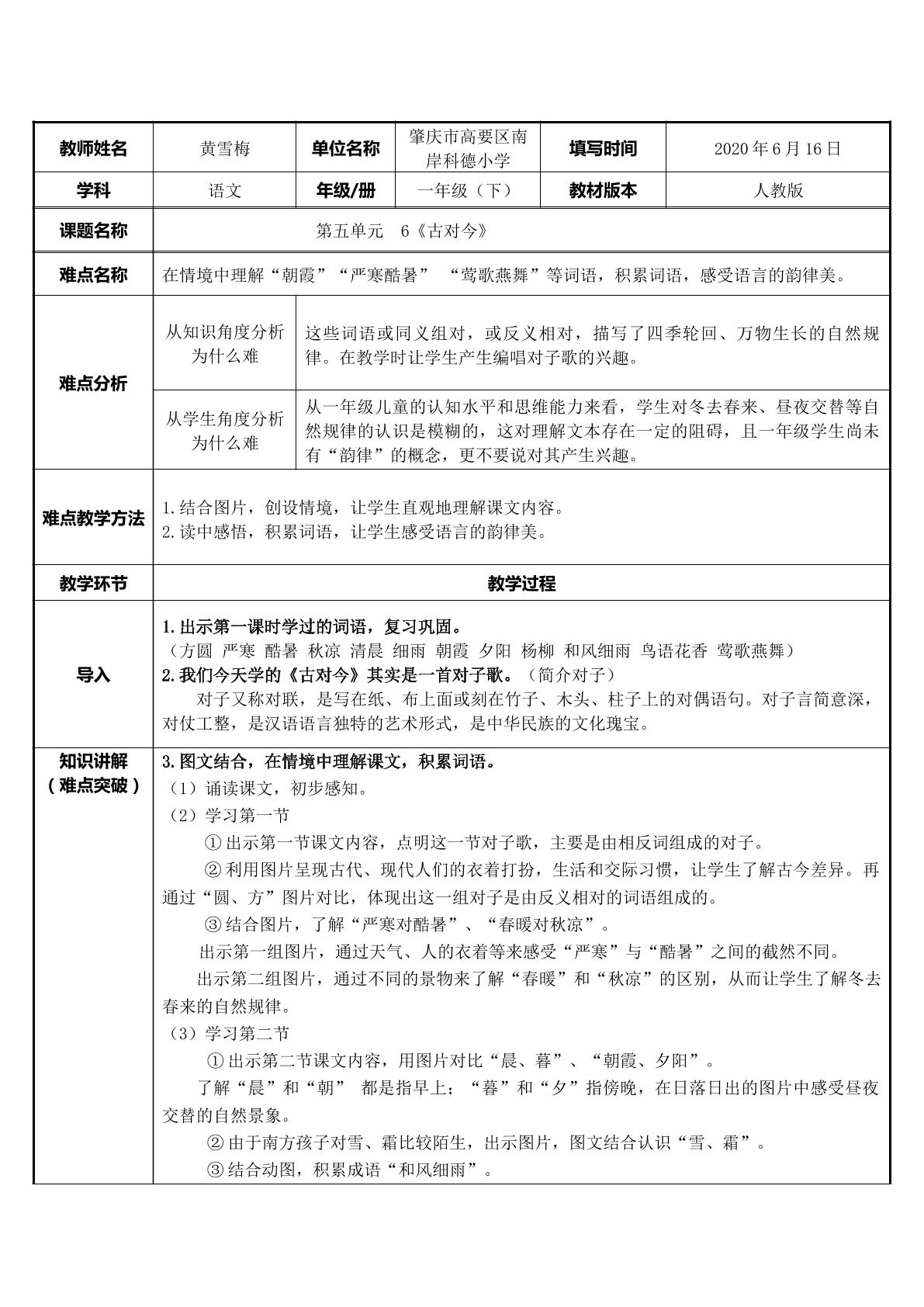 古对今