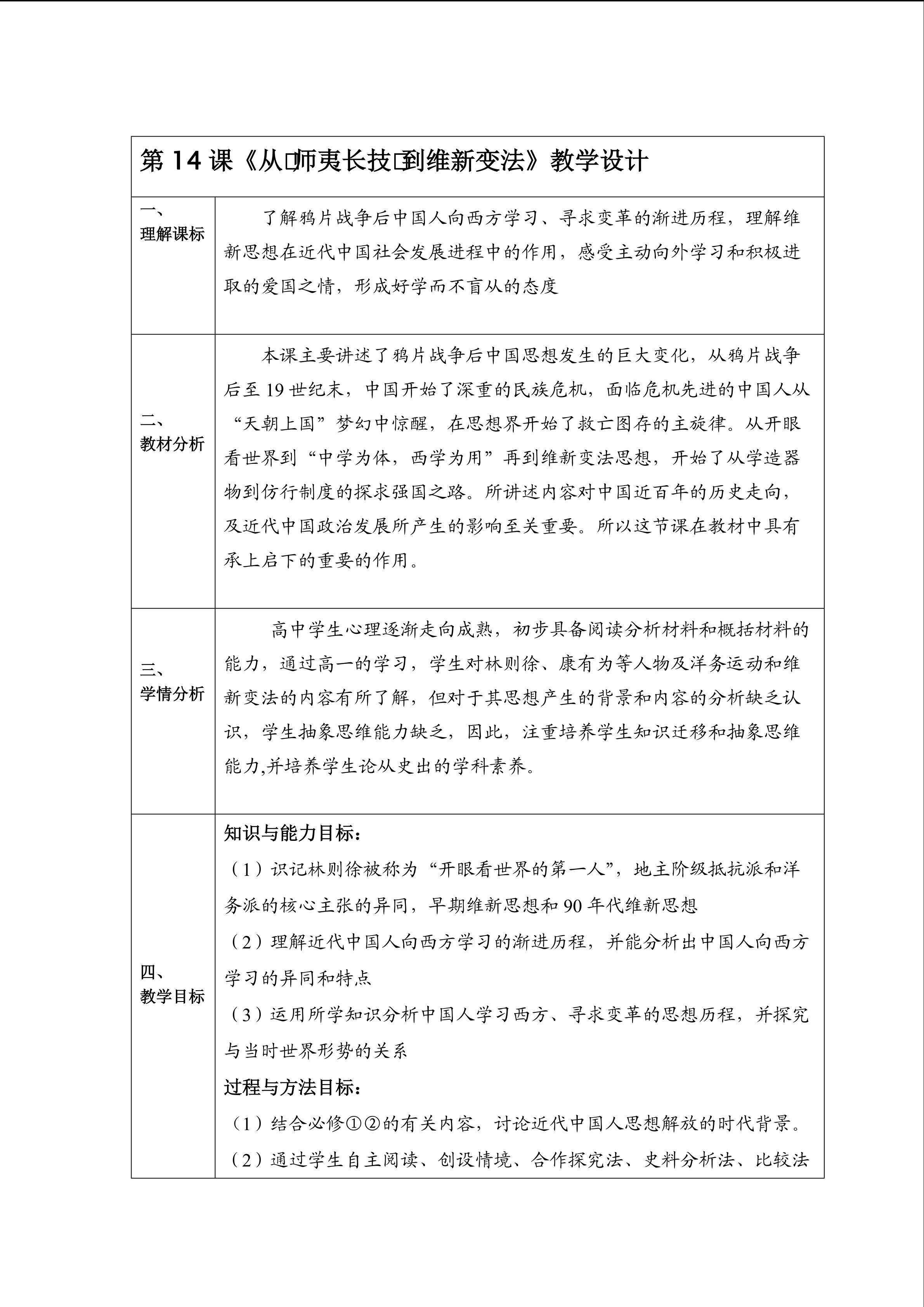 从师夷长技到维新变法