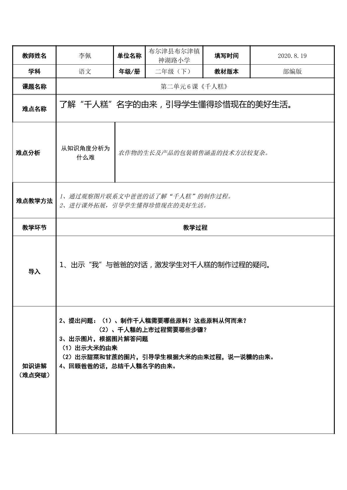 千人糕
