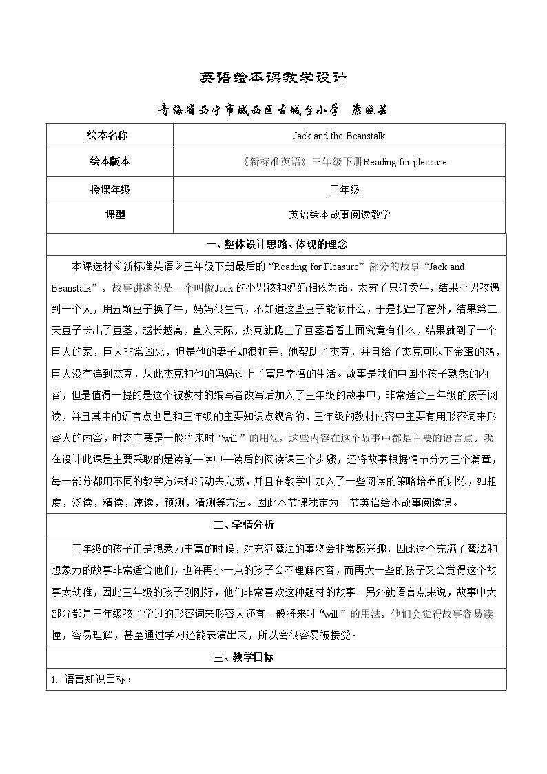 Jack and the Beanstalk