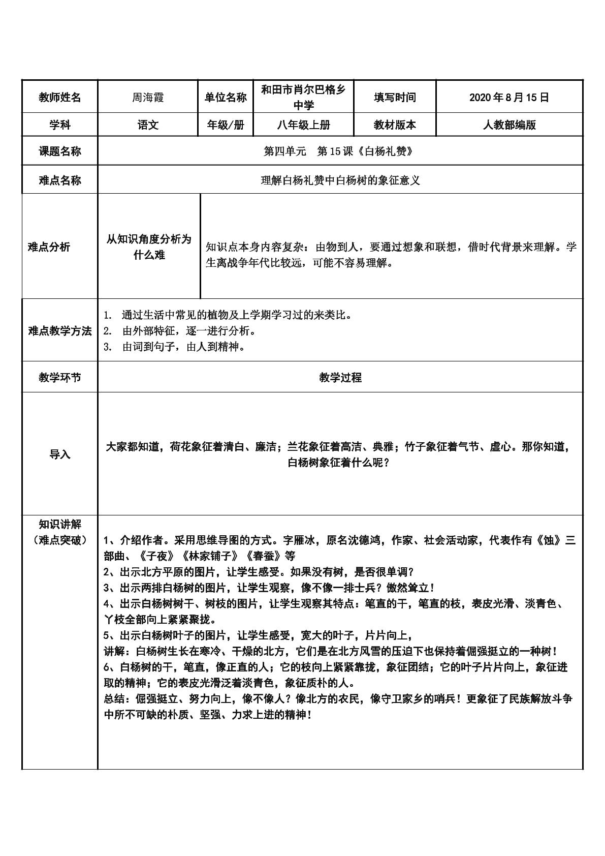 理解白杨礼赞中白杨树的象征意义