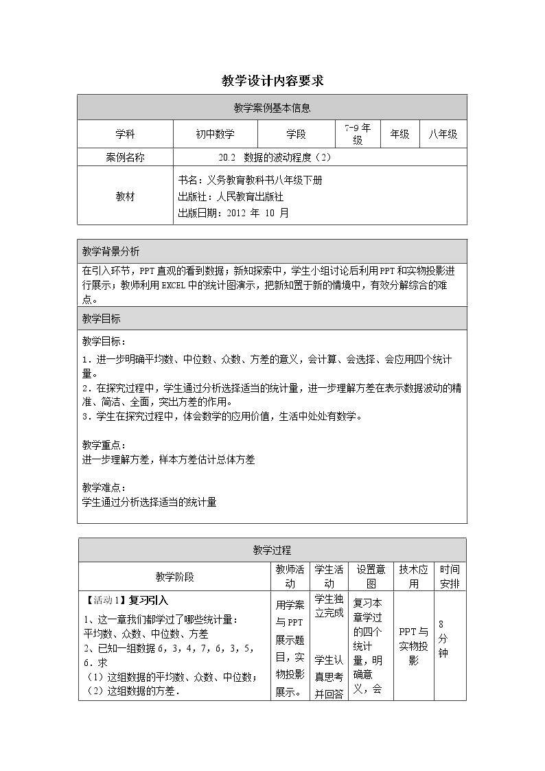 方差的应用