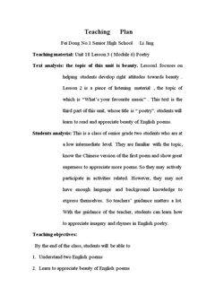 Lesson 3 Poetry