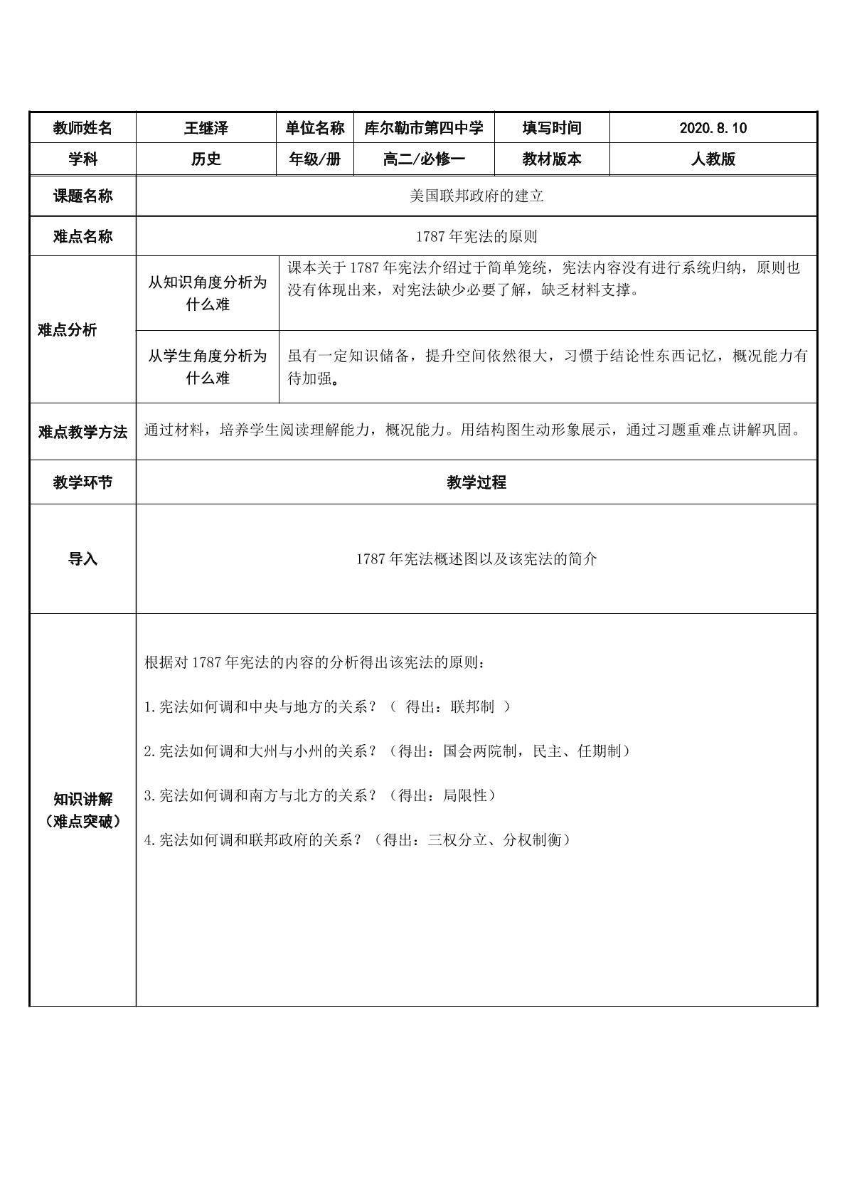 1787年宪法的原则