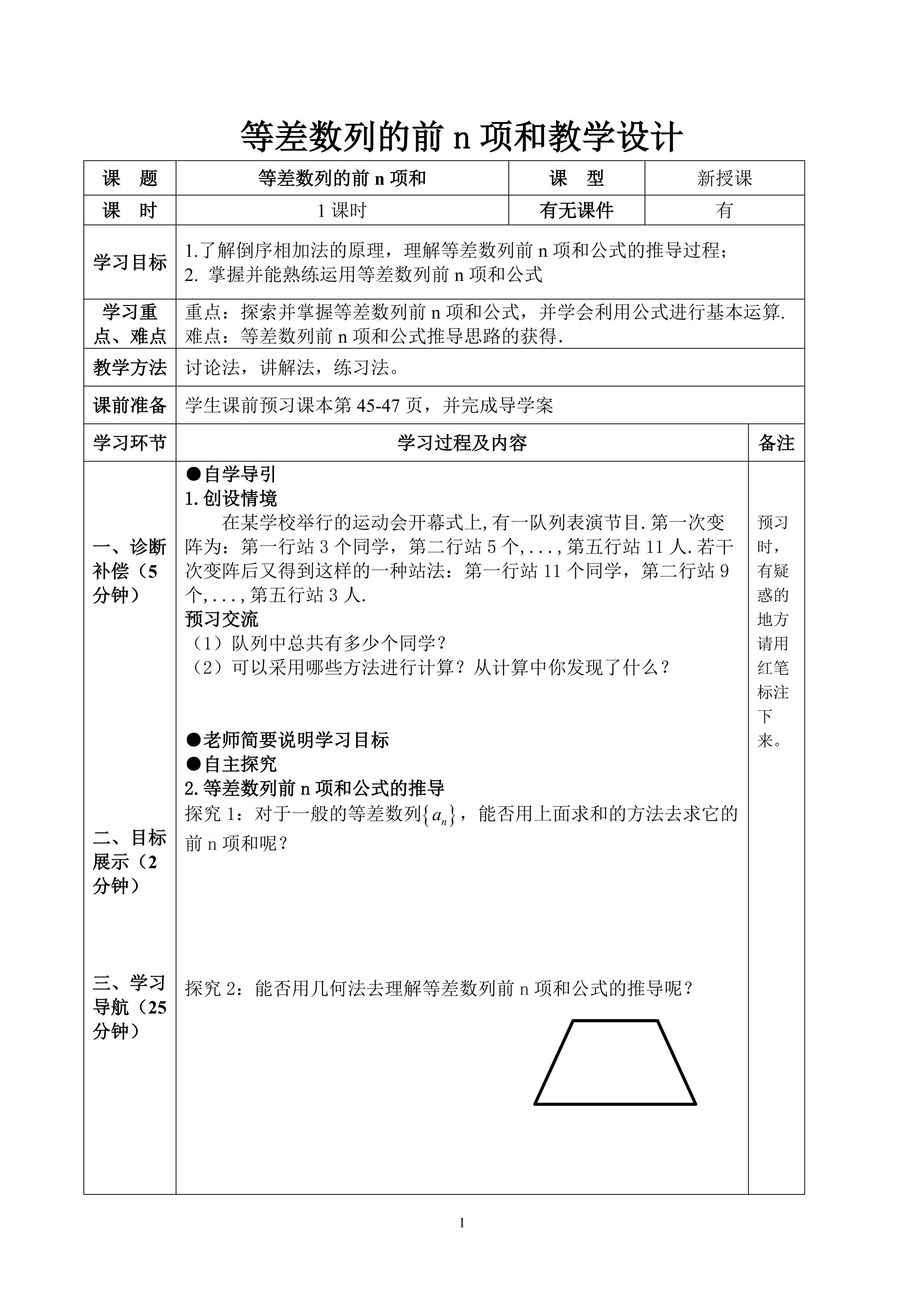 等差数列的前n项和