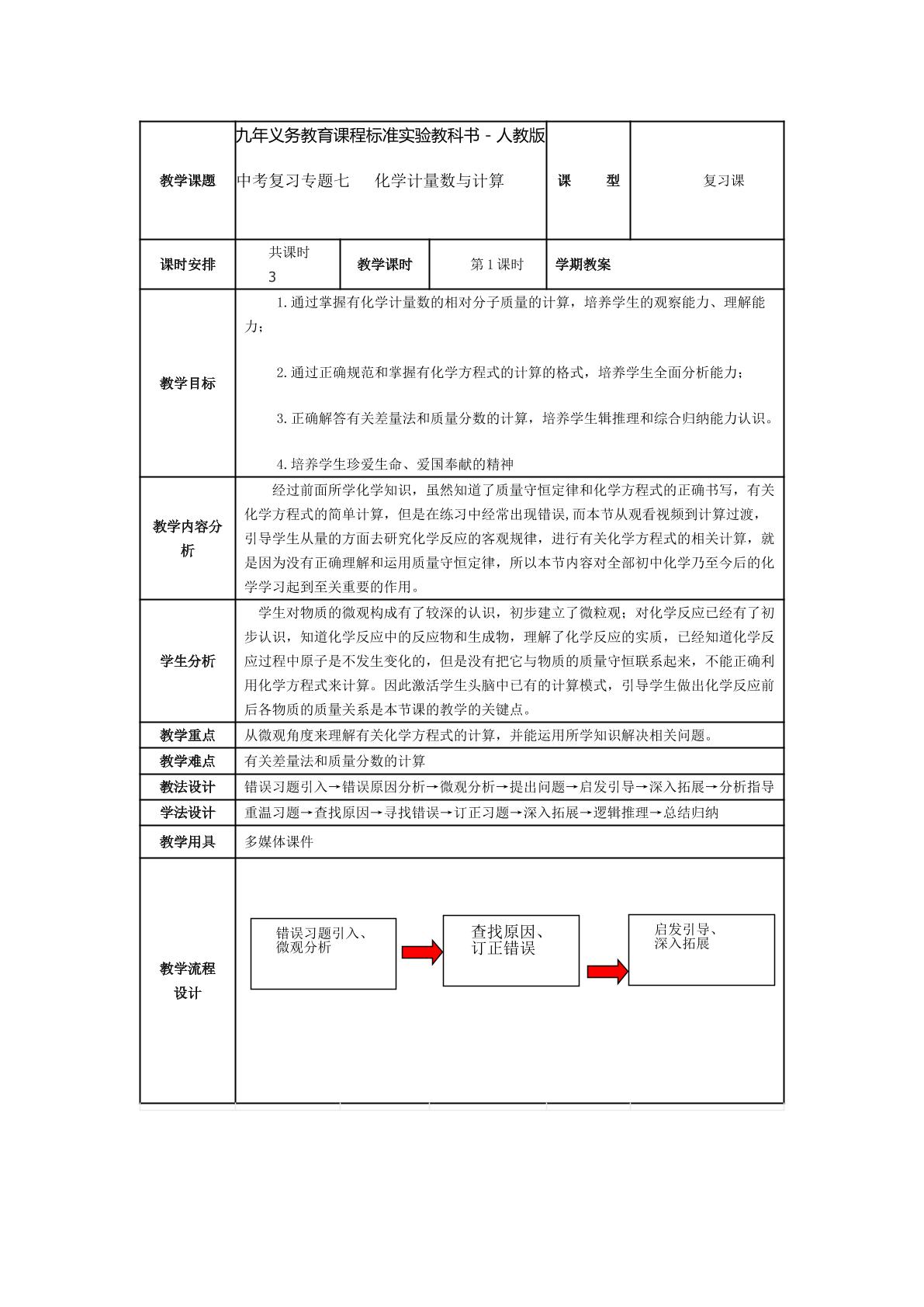 化学计量数与计算