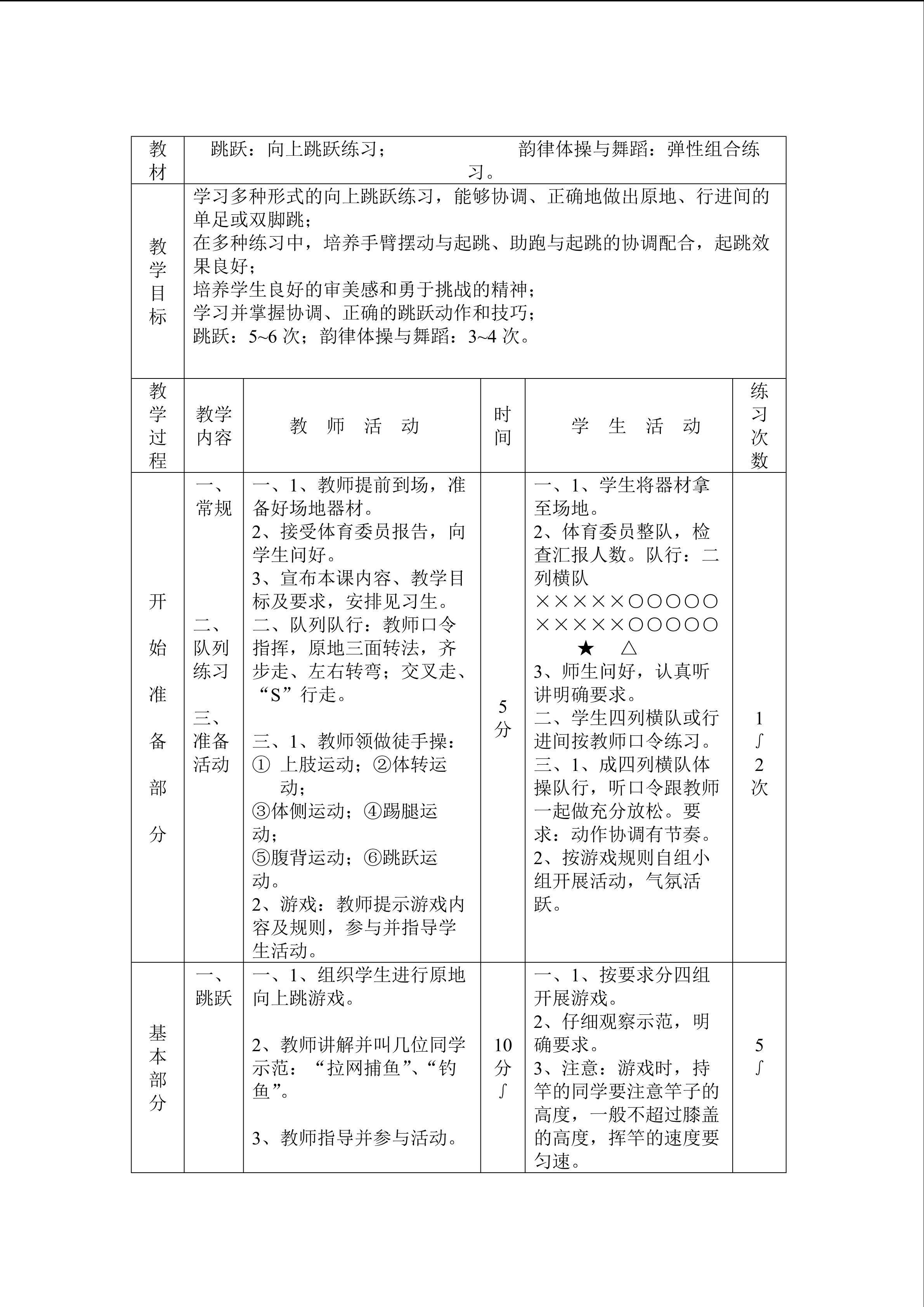 跳跃：向上跳跃练习