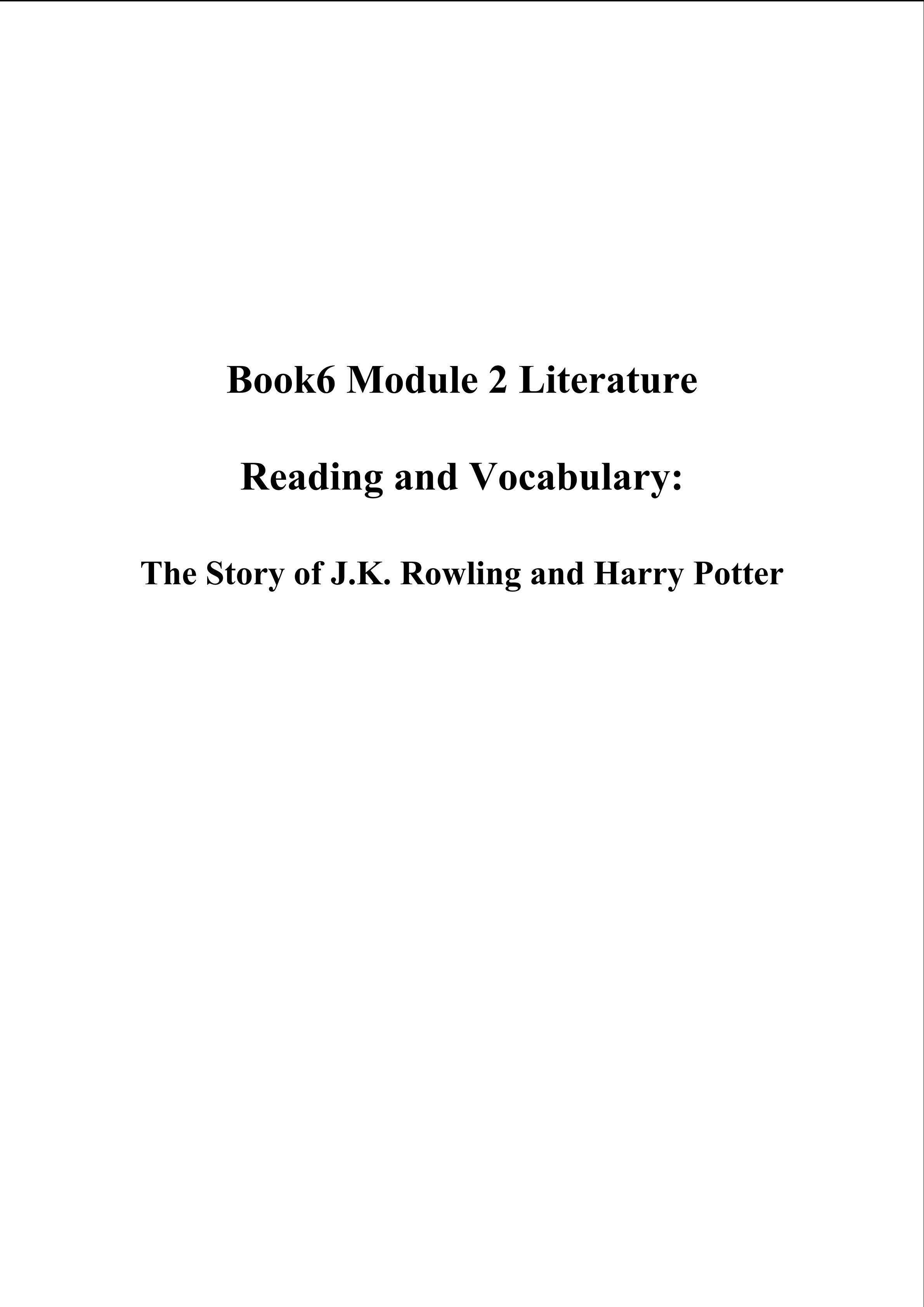 The Story of J.K.Rowling and HarryPotter