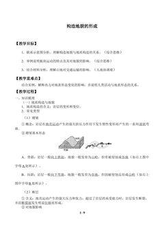 构造地貌的形成