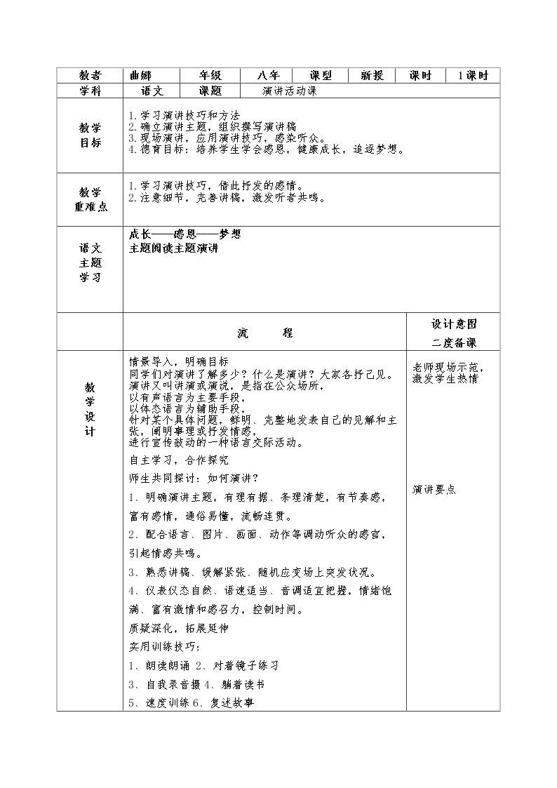 任务二 撰写演讲稿