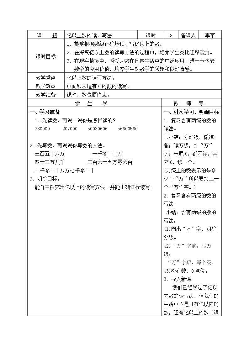 亿以上数的认识