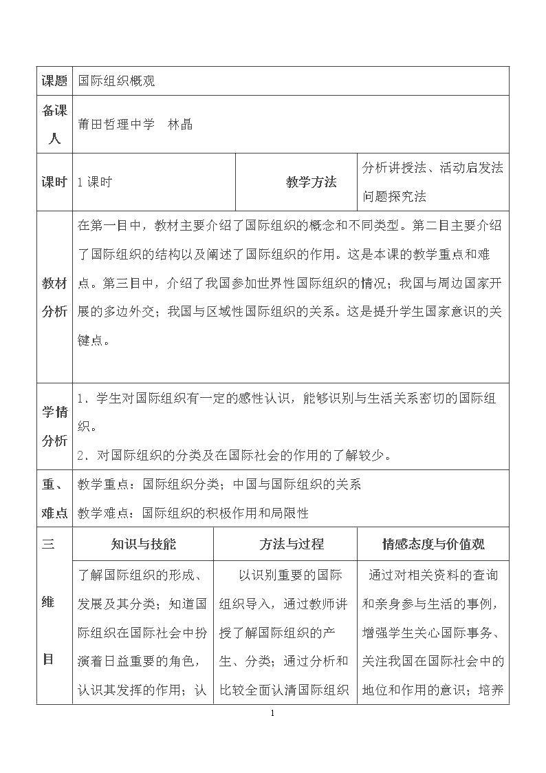 4　国际组织概观