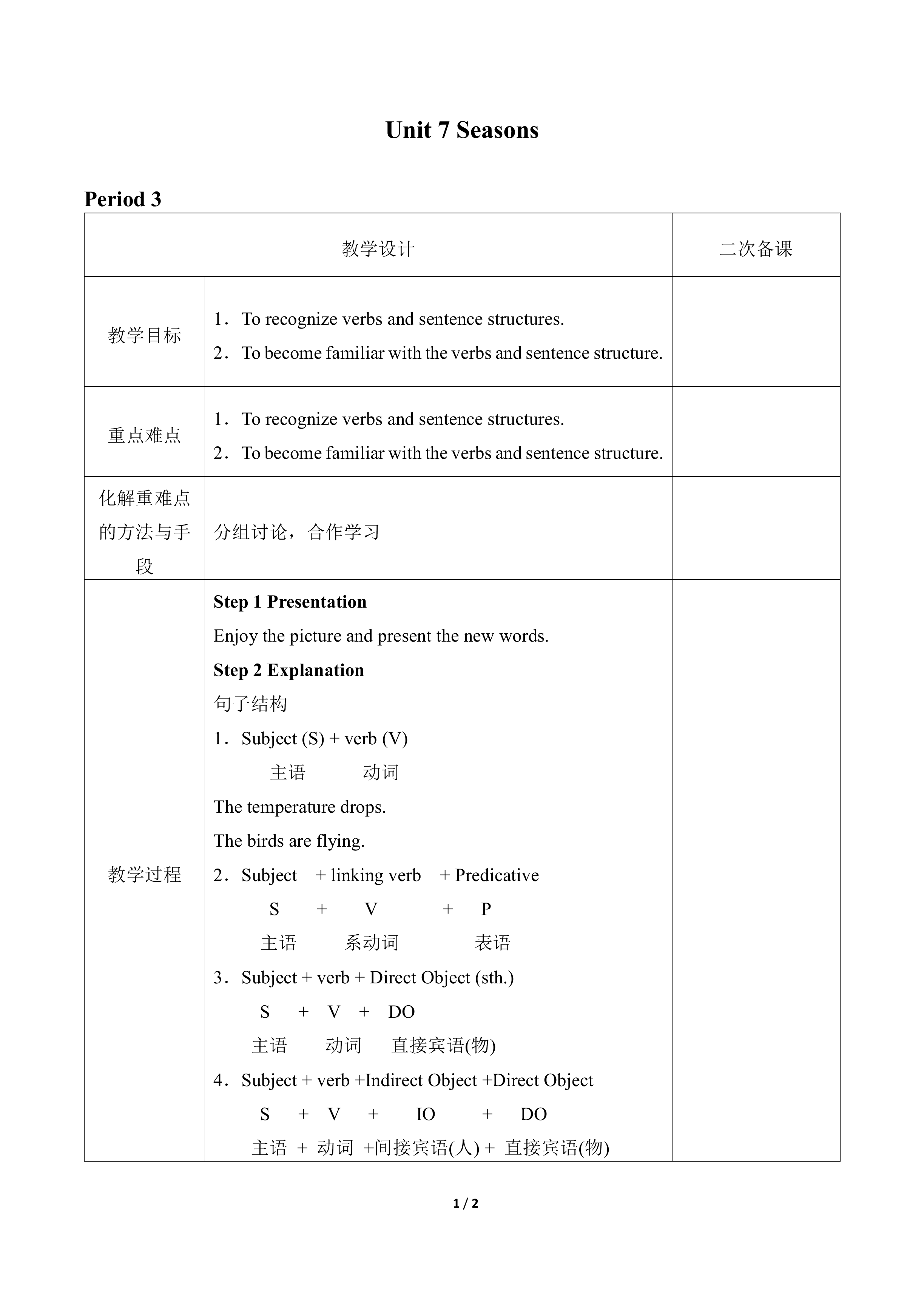 Unit 7 Seasons_教案4