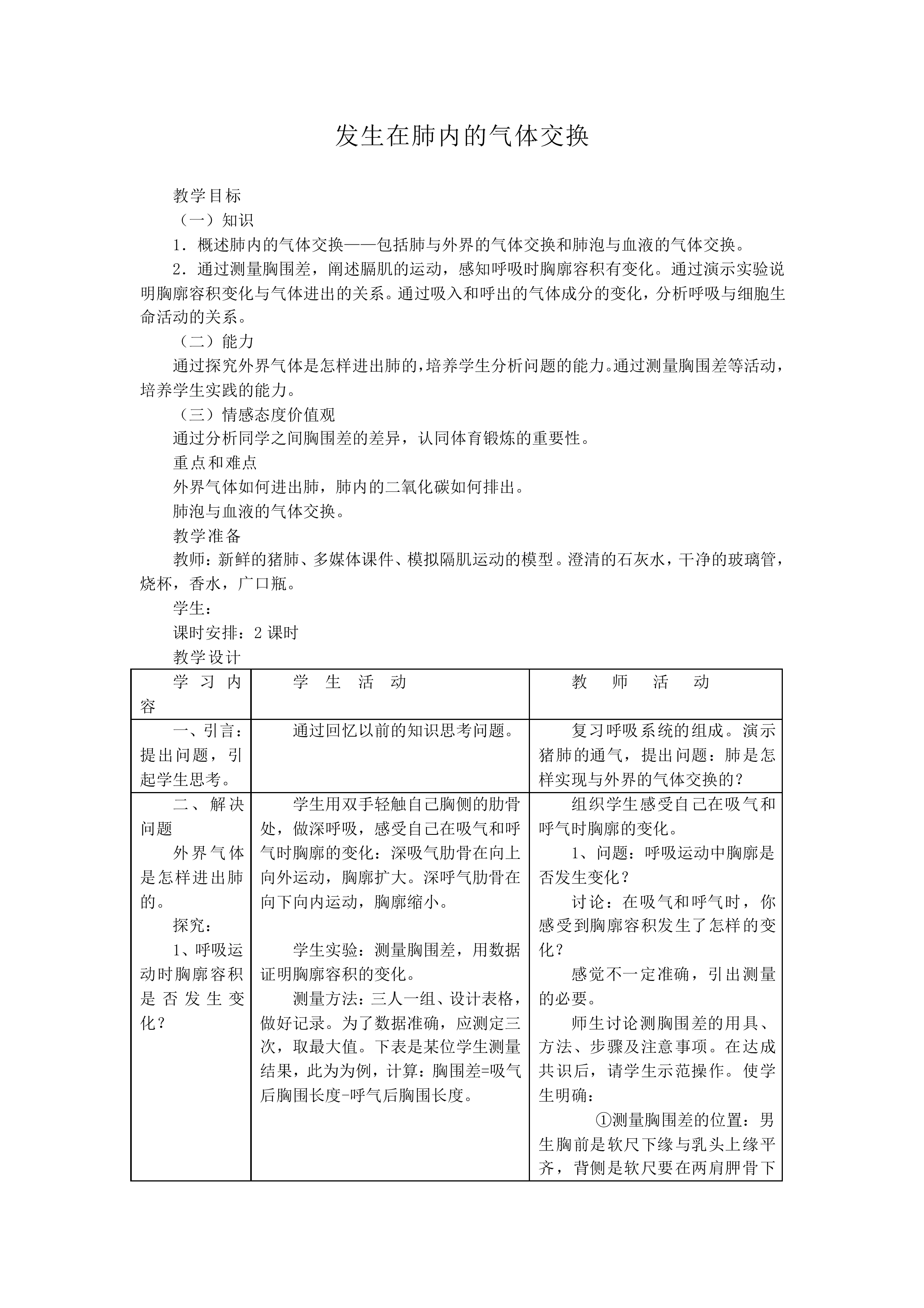 发生在肺内的气体交换_教案3