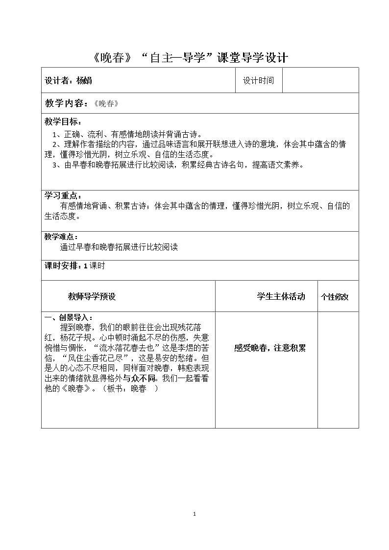 晚春