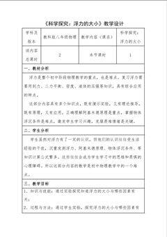《科学探究----浮力的大小》