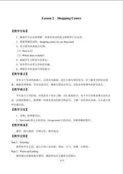 Lesson 2  Shopping Centre