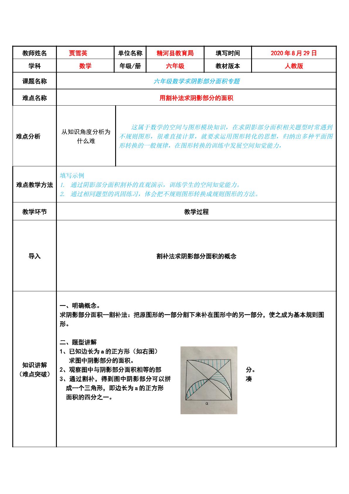 求阴影部分的面积