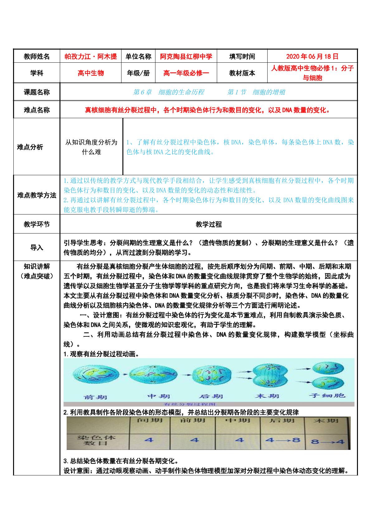 真核细胞有丝分裂时期的染色体行为和数量变化、染色单体及DNA数量的变化。