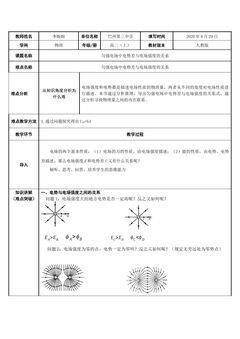 匀强电场中电势差与电场强度的关系