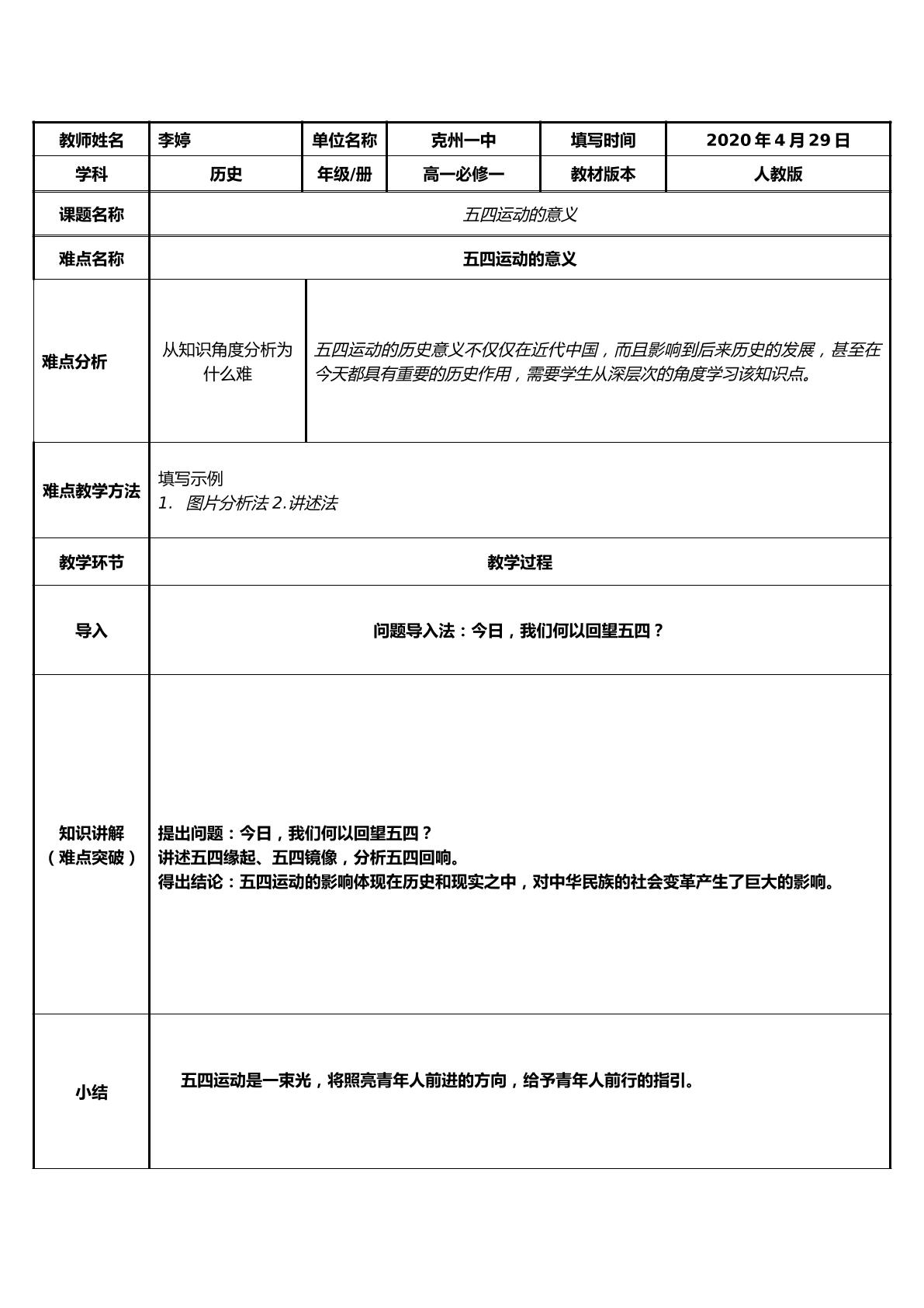 五四运动的意义
