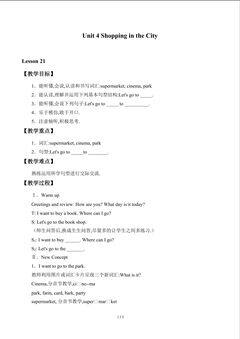 Unit 4  Shopping in the City_教案3