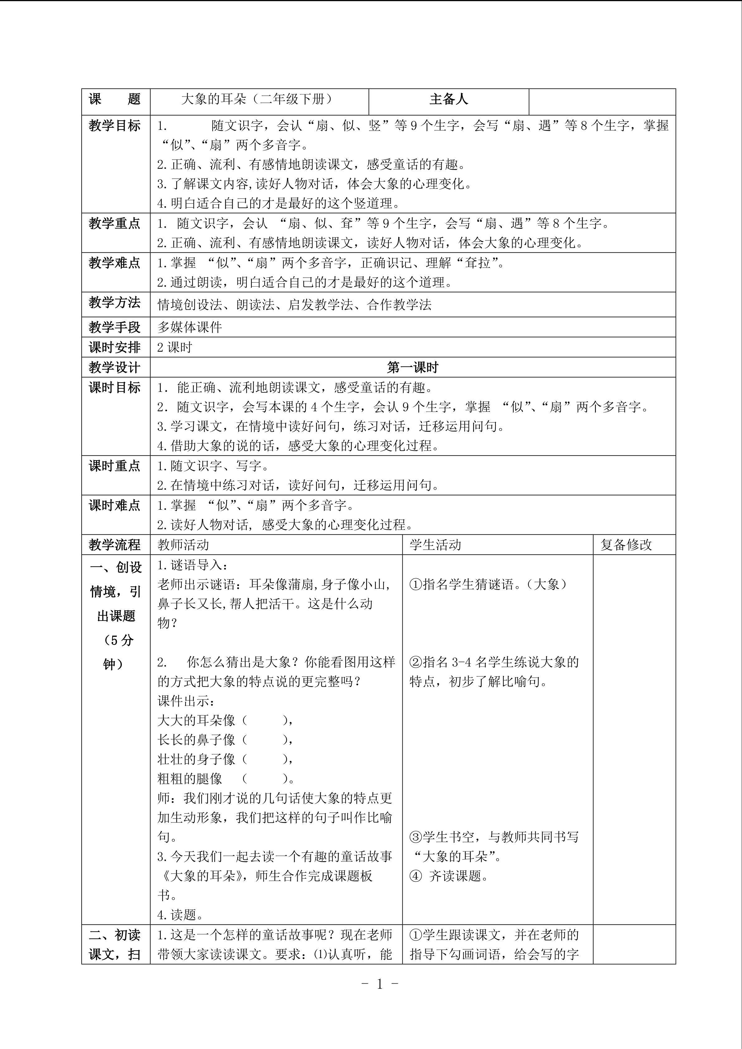大象的耳朵