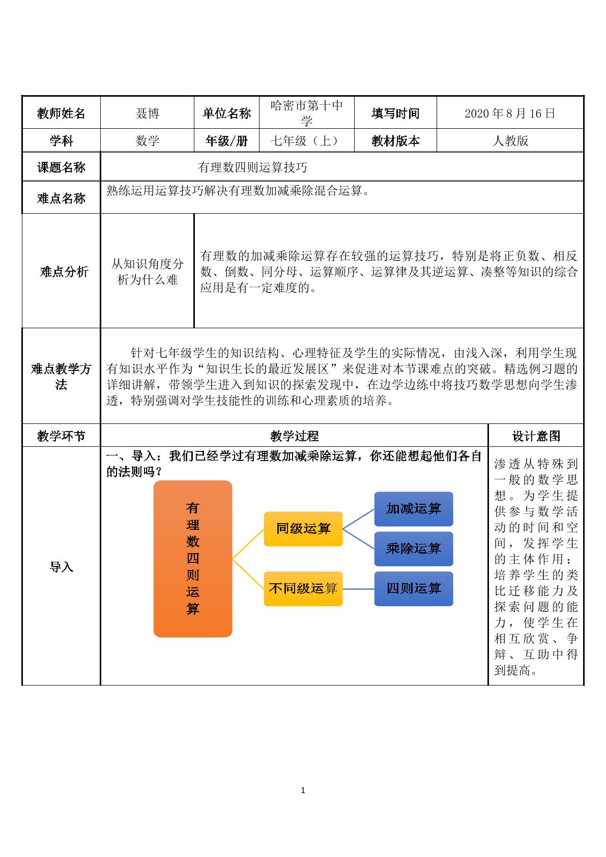 有理数四则运算技巧