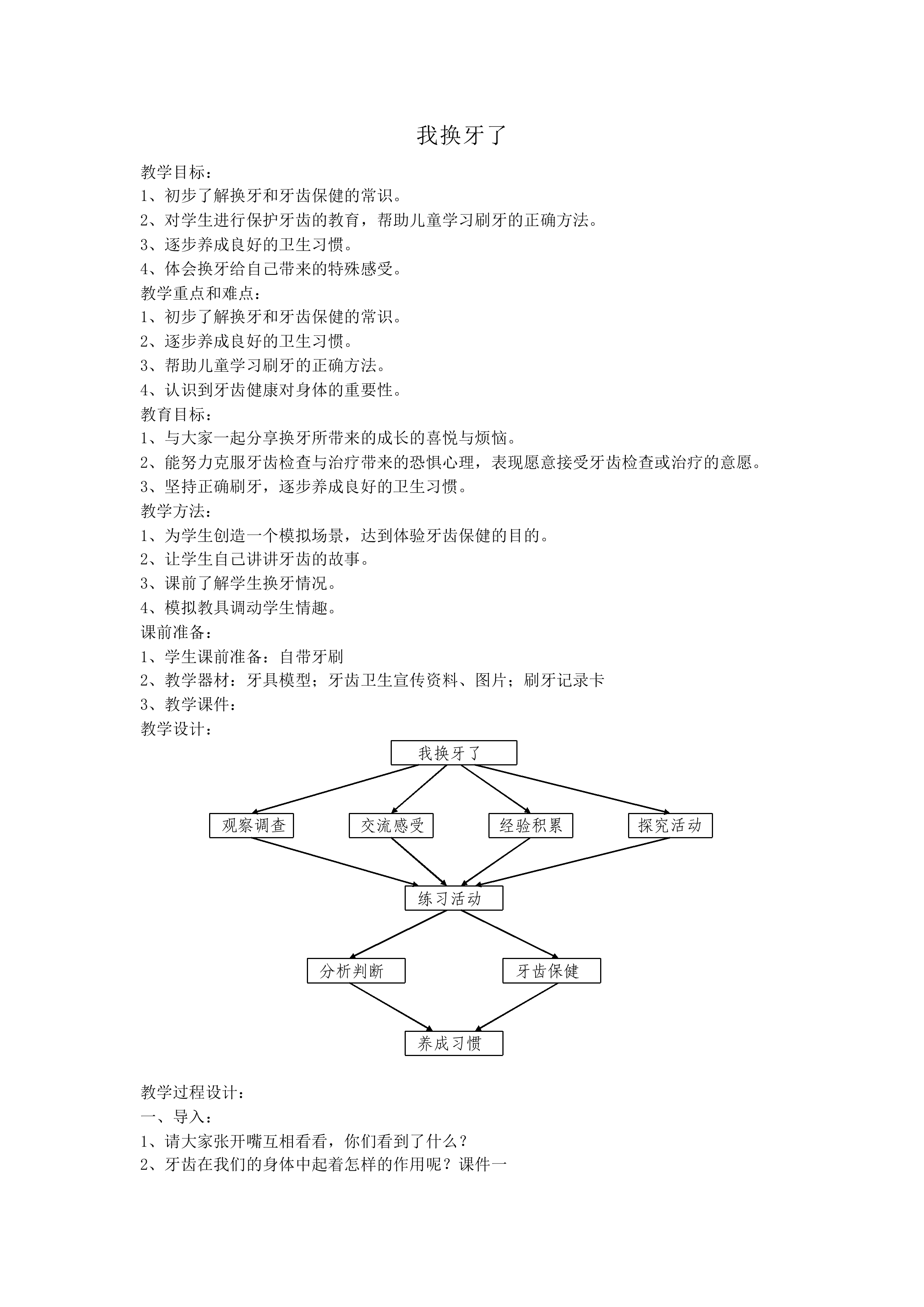 我换牙了_教案1