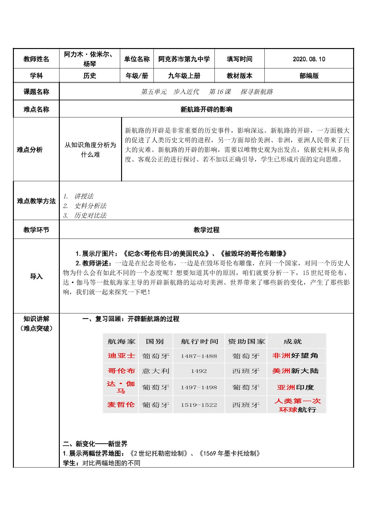 探寻新航路