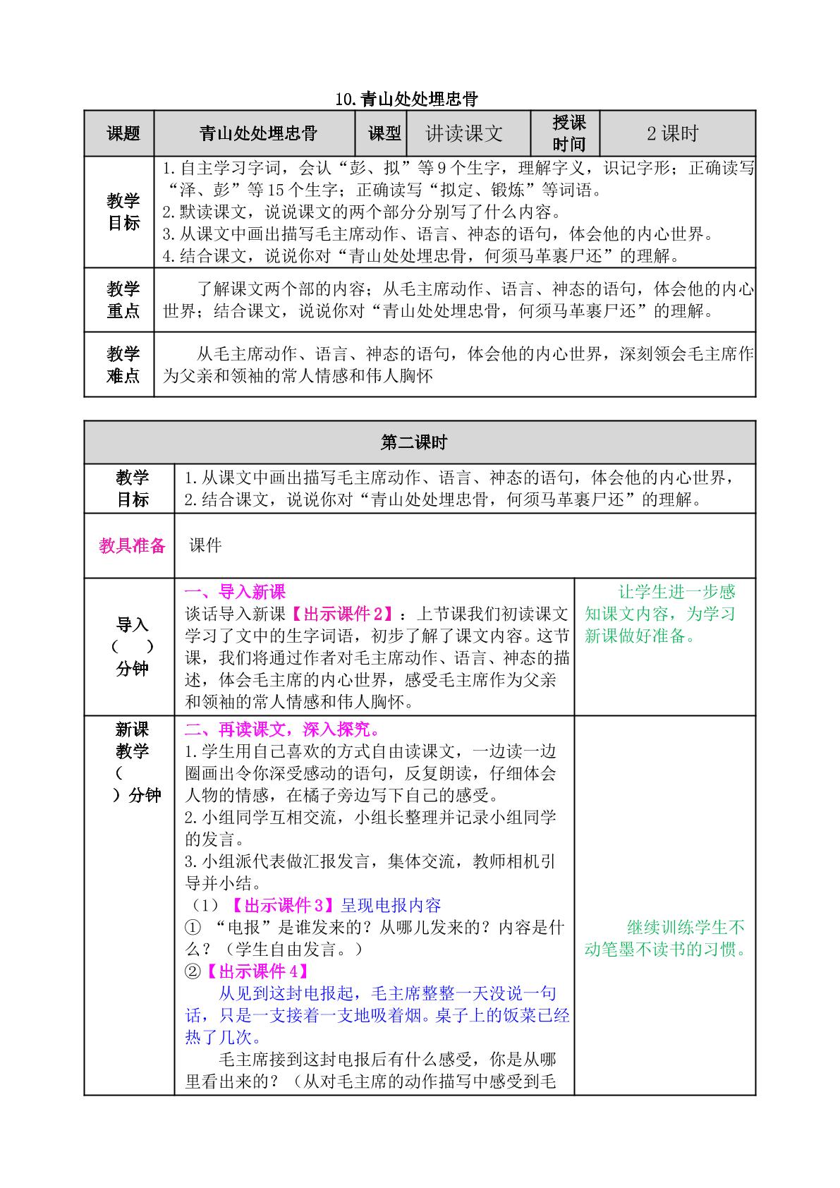 青山处处埋忠骨