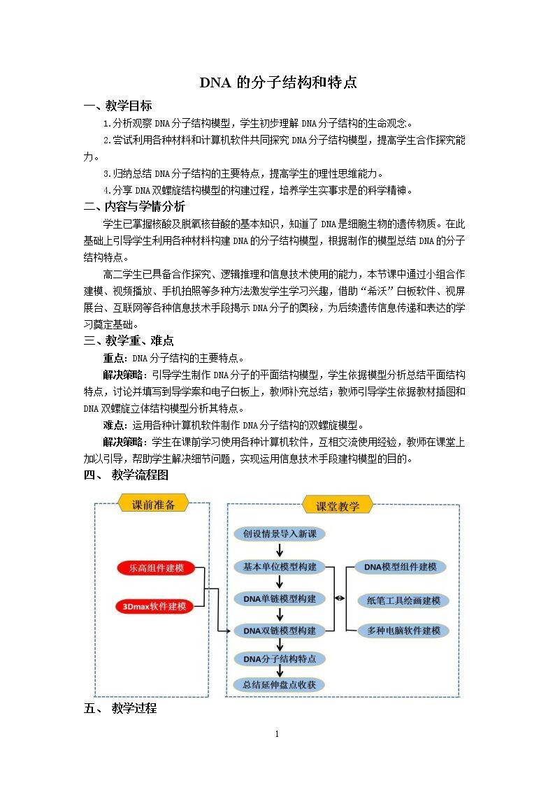 第二节 DNA的分子结构和特点