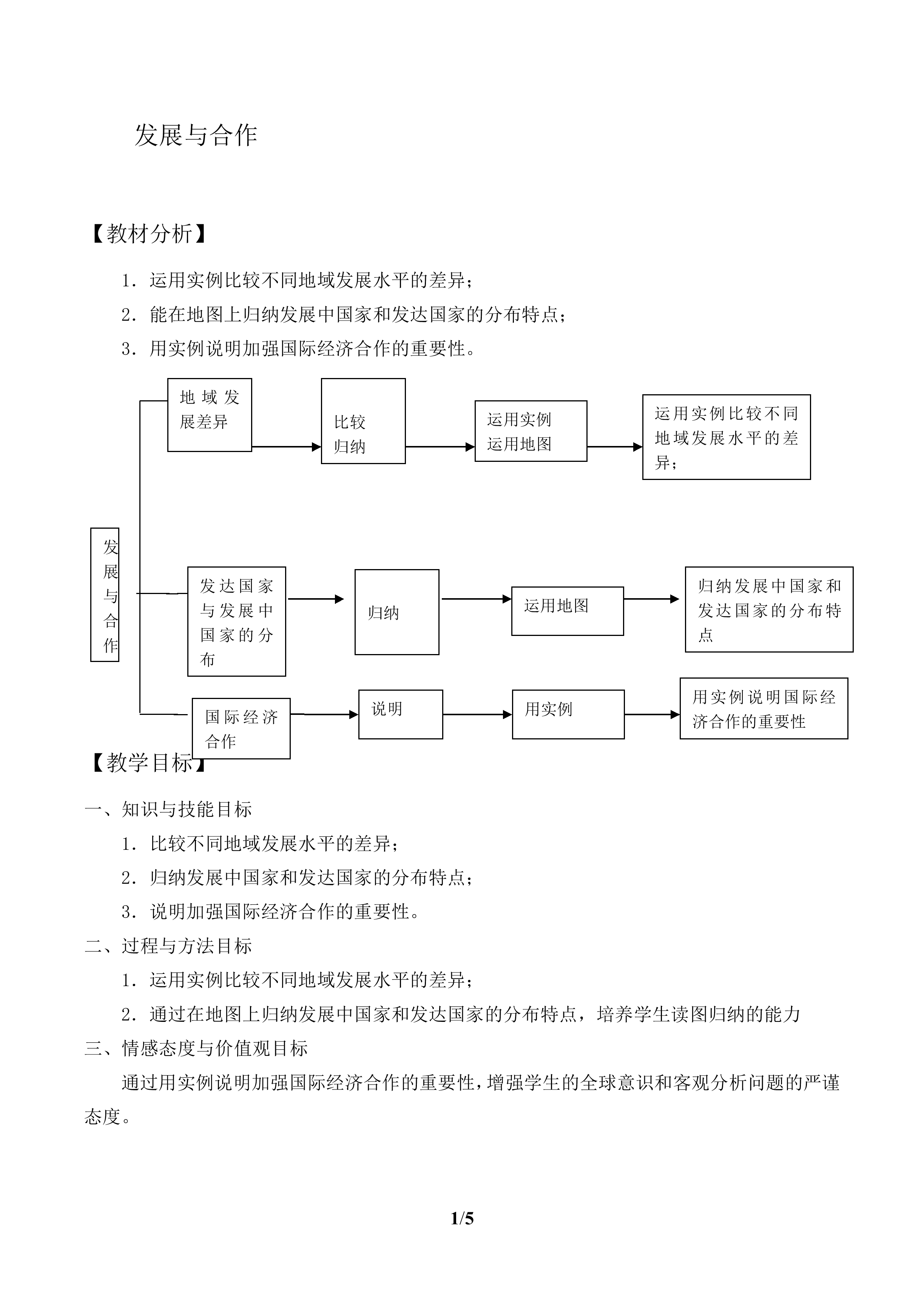 发展与合作_教案1