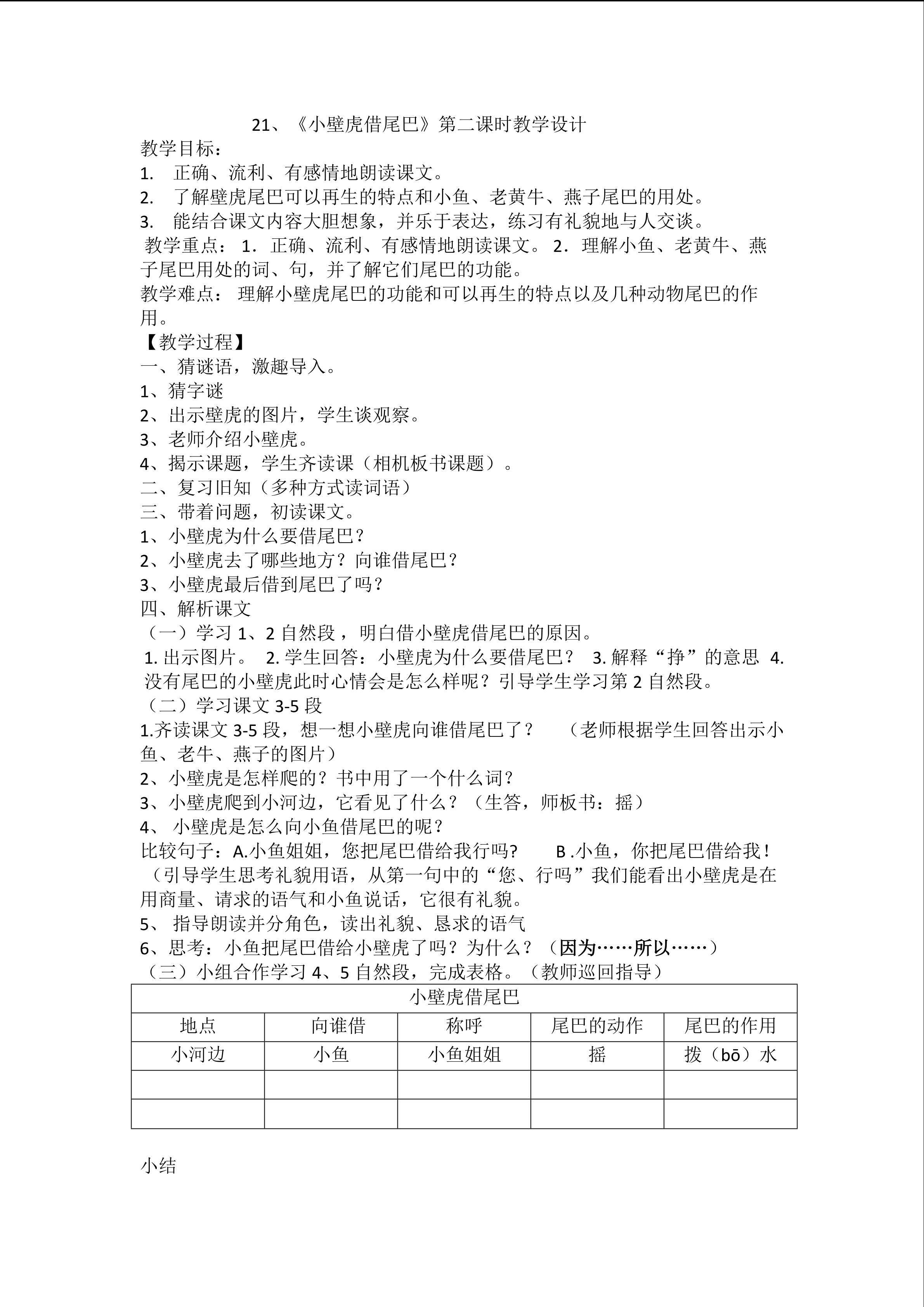 小壁虎借尾巴