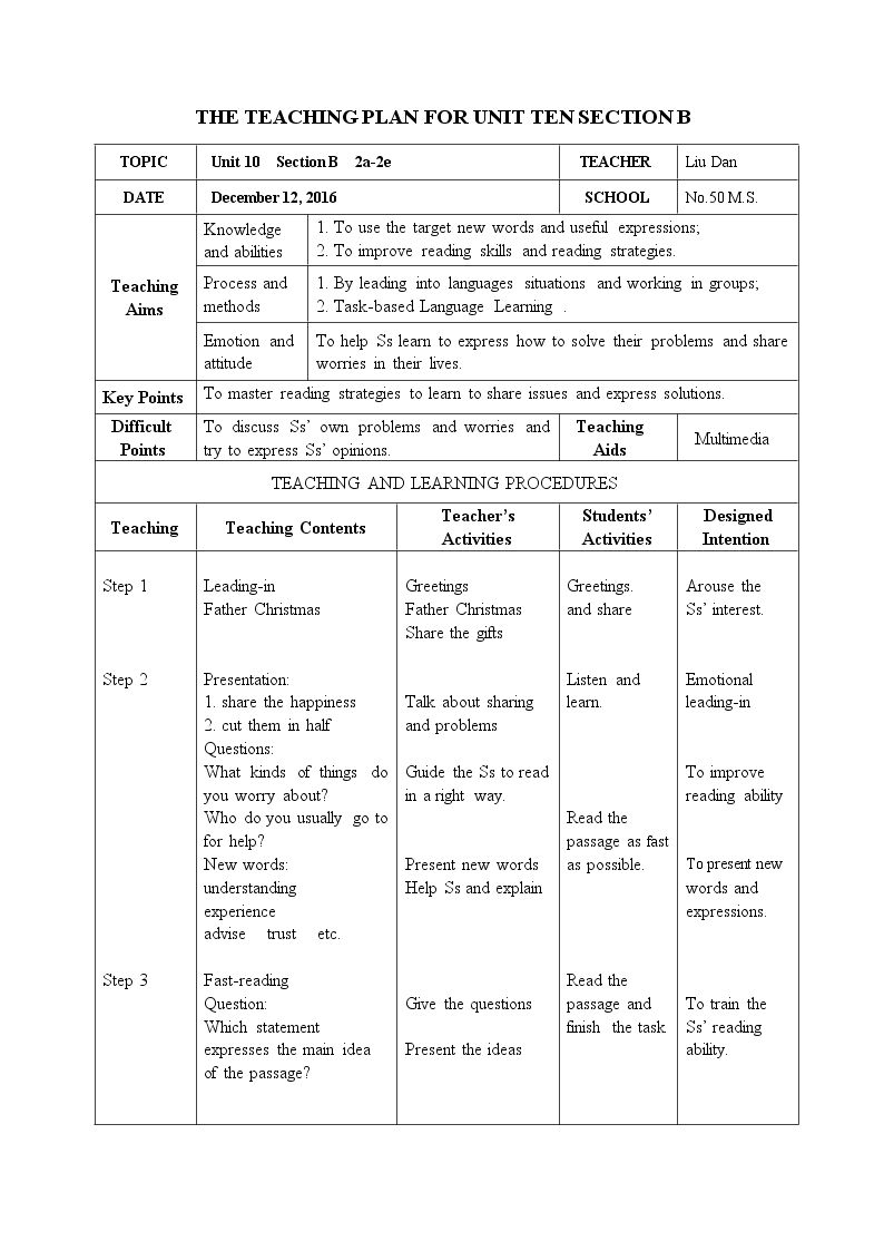 Section B 2a —2e