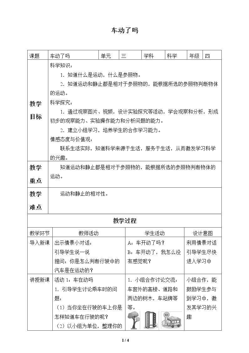 车动了吗