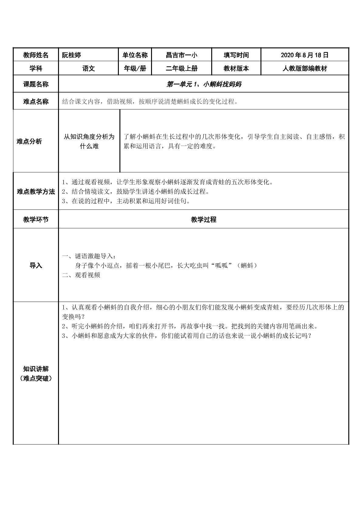 小蝌蚪找妈妈