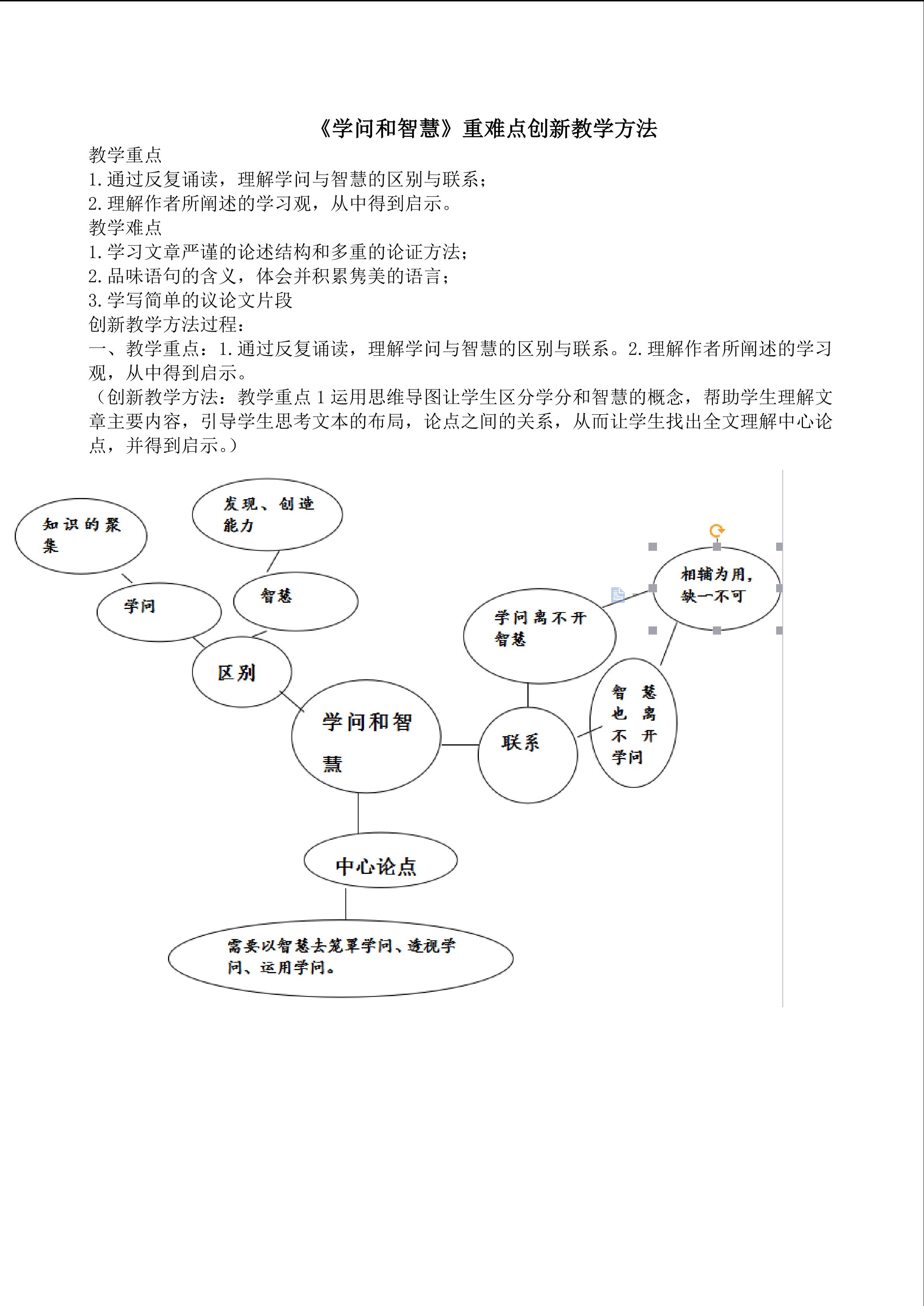 《学问和智慧》创新教学方法